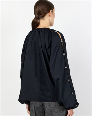 LR-Isla Solid 131 Bluse - Black 